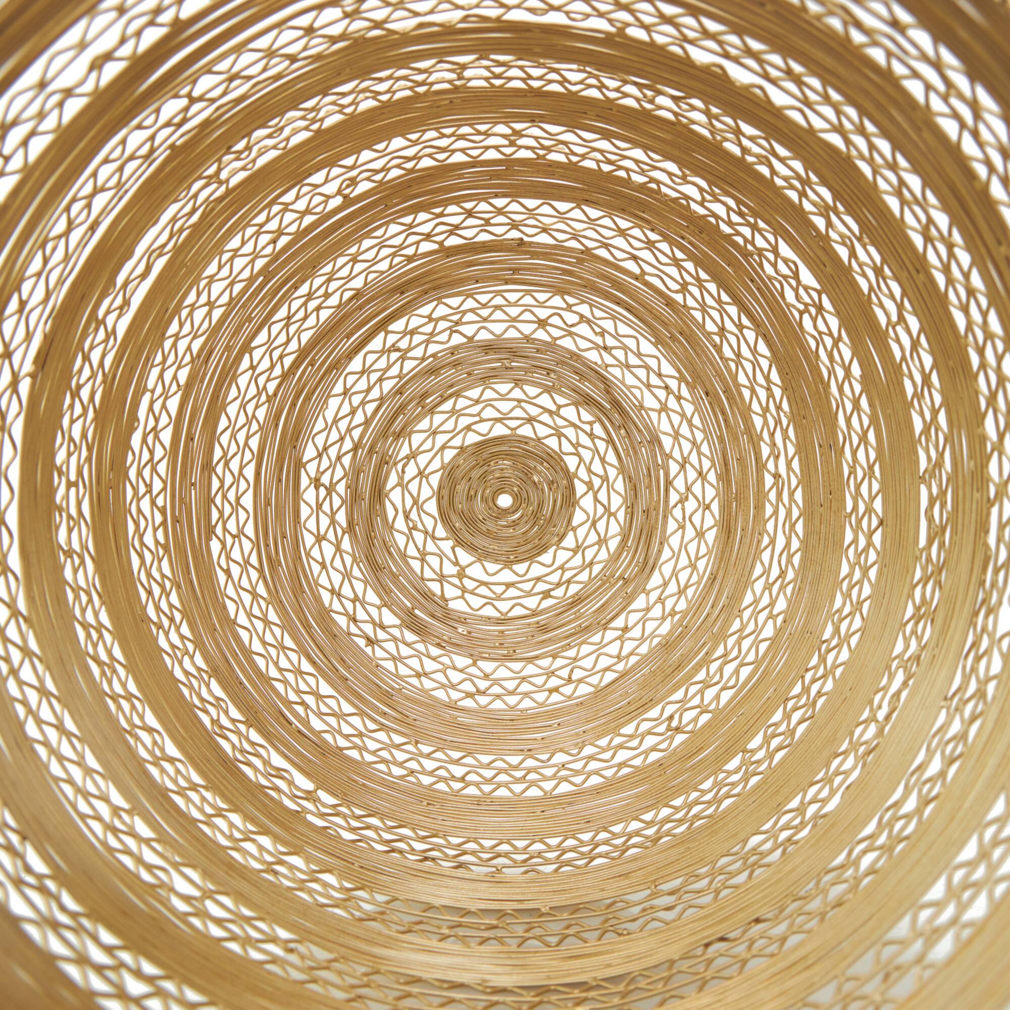 Gold Metal Open Frame Wire Storage Basket Set